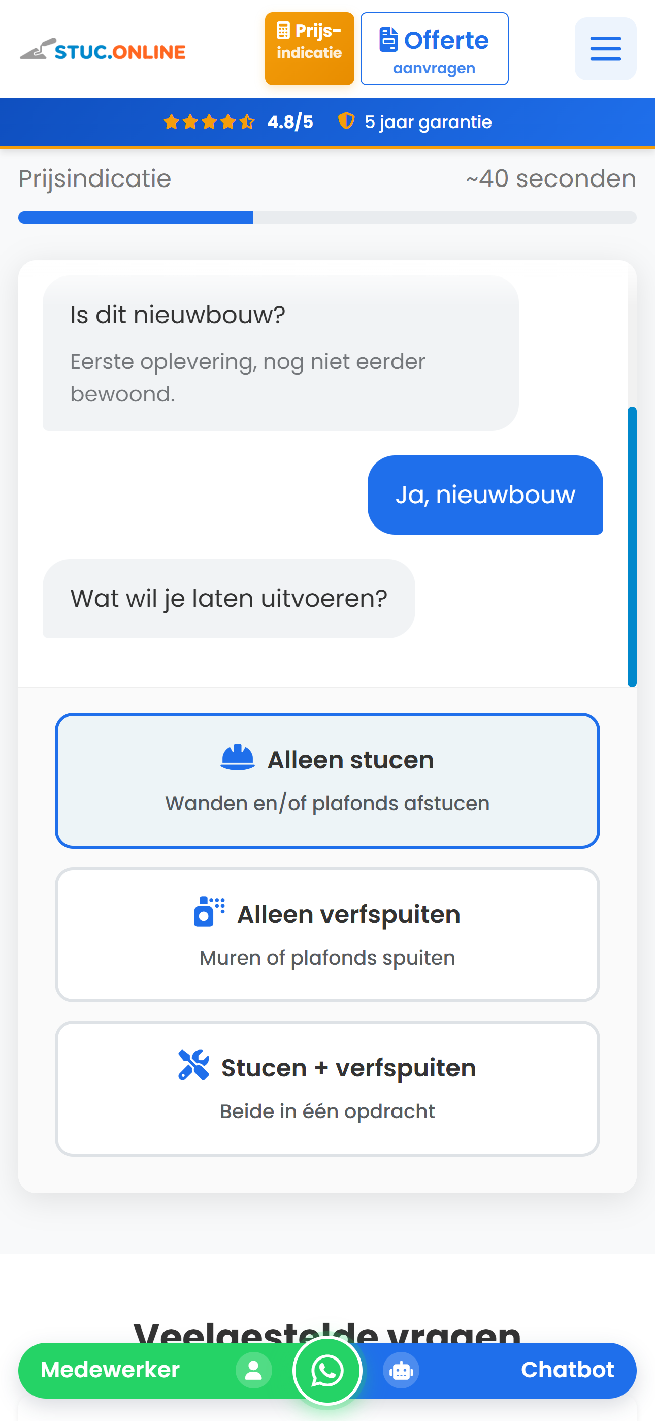 Prijstool screenshot
